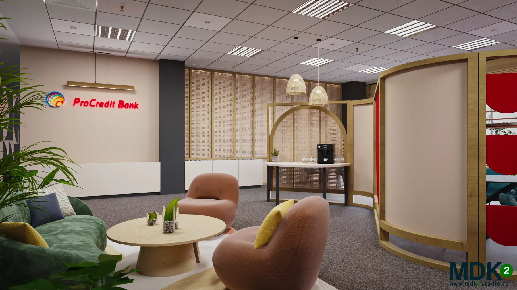 ProCredit — design interior MDK² Studio