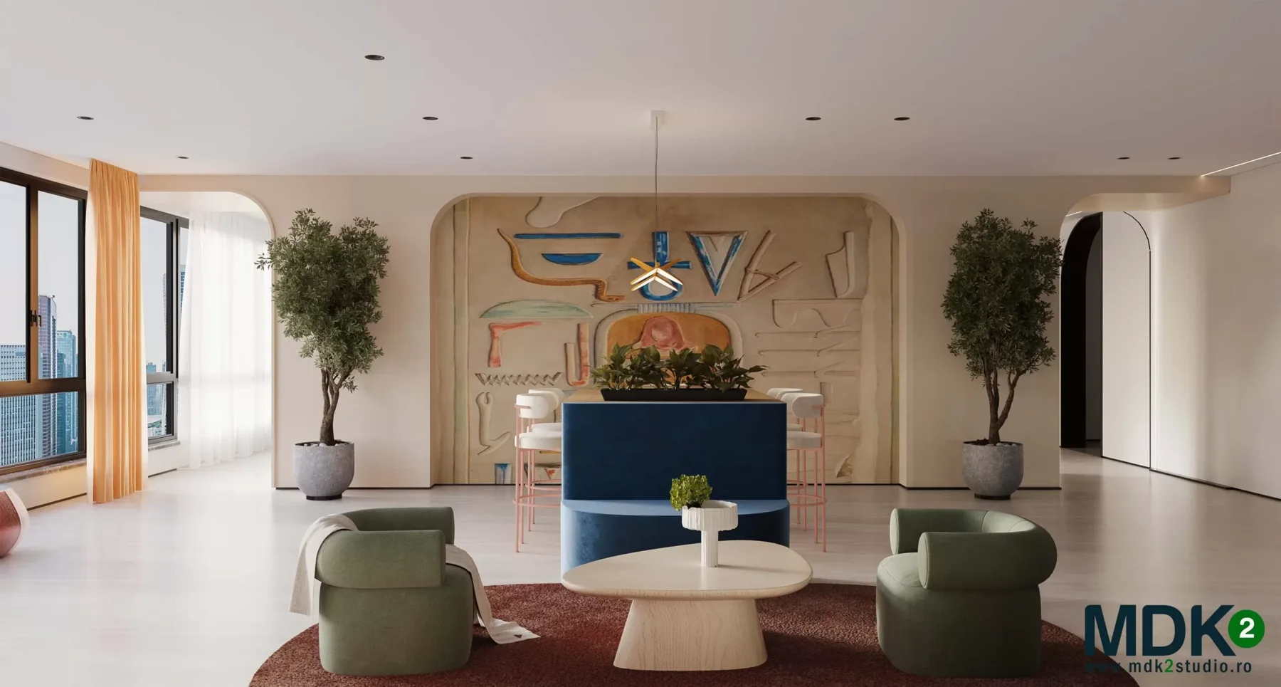 Office concept — design interior MDK² Studio