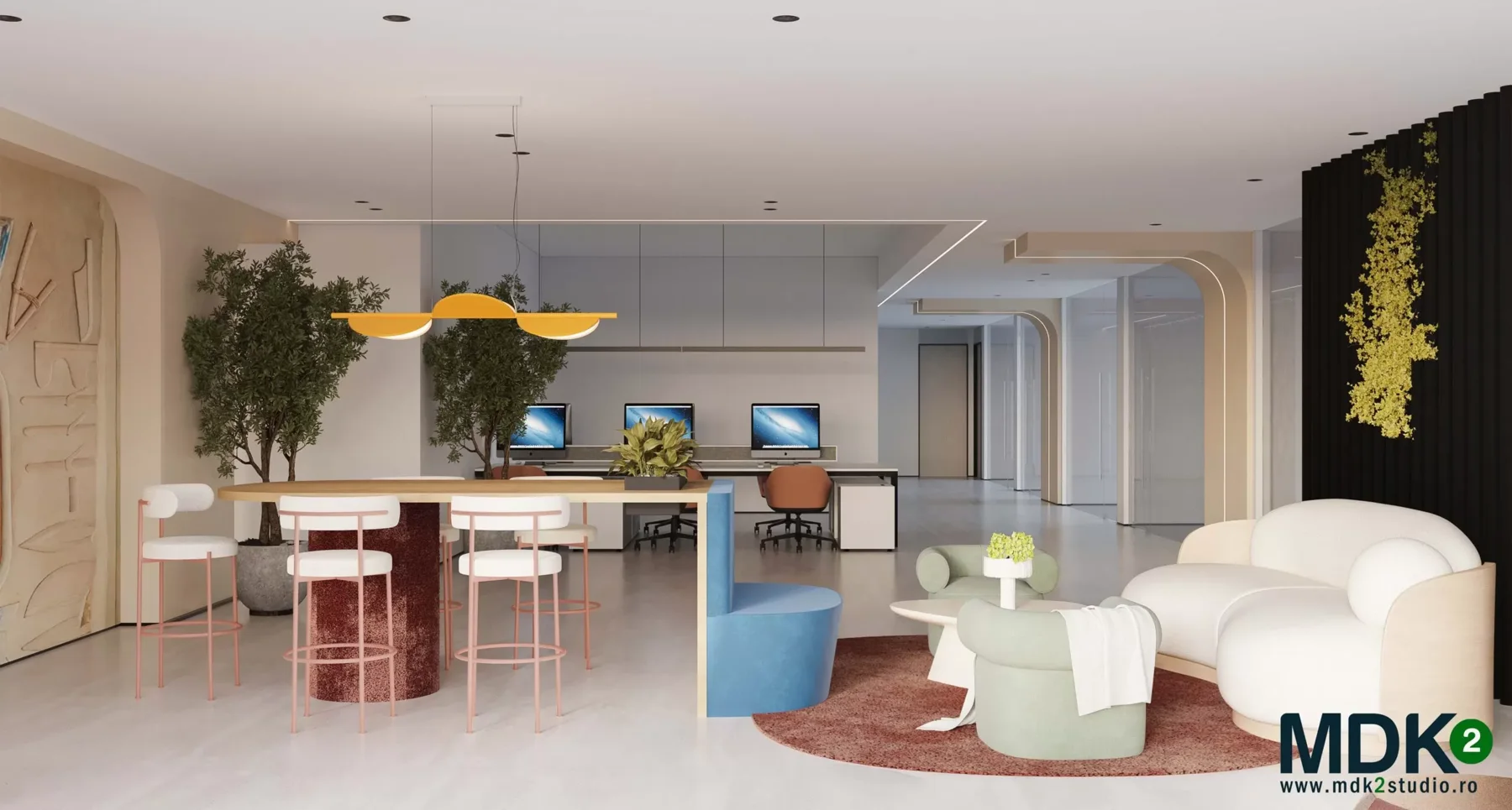 Office concept — design interior MDK² Studio