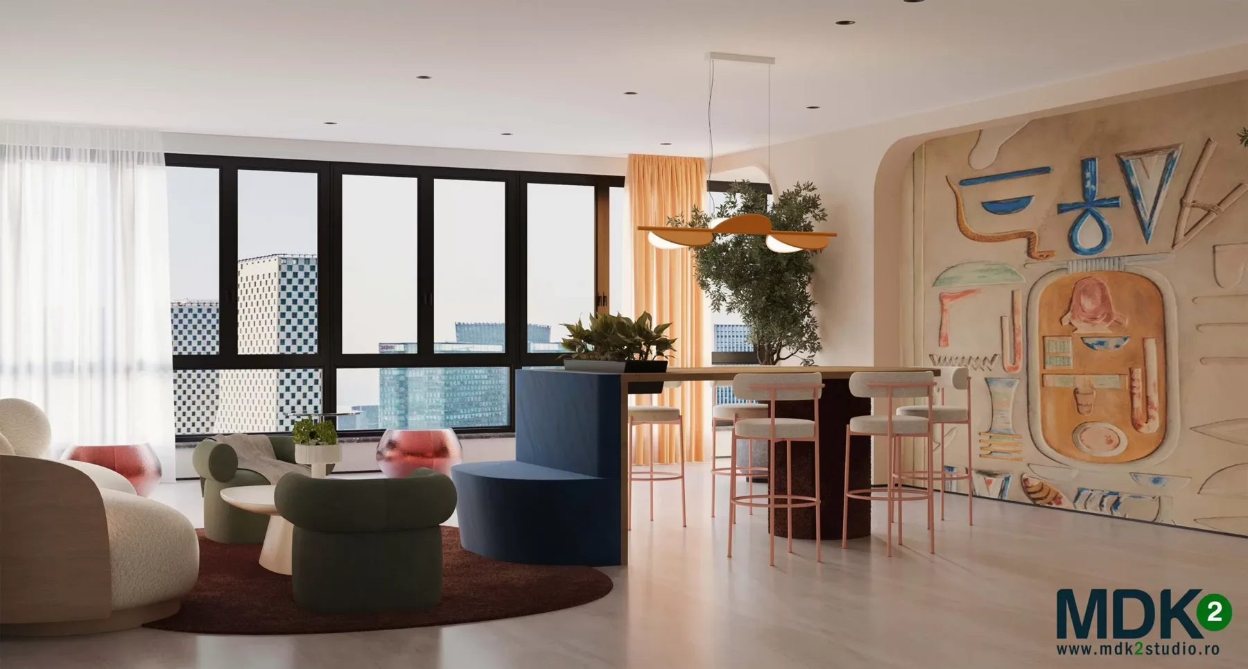Office concept — design interior MDK² Studio