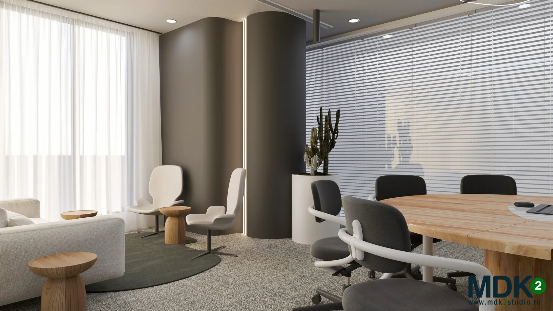 Office concept — design interior MDK² Studio