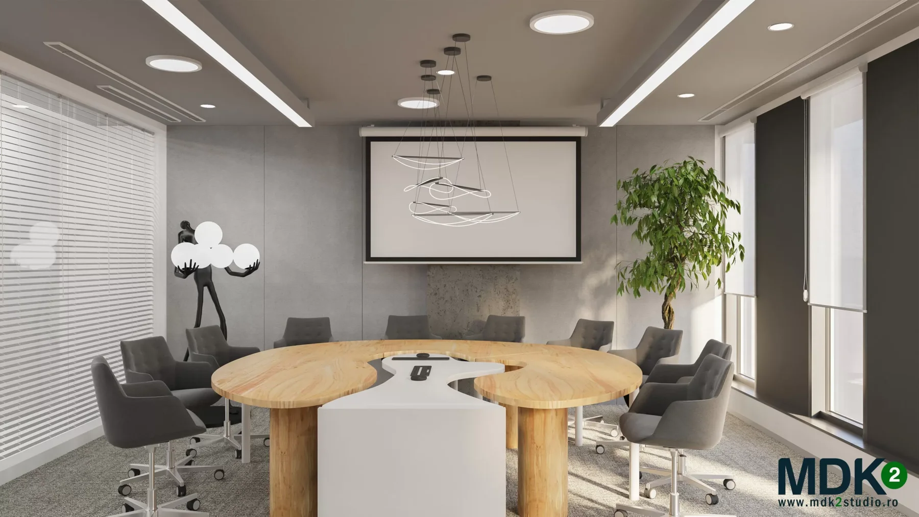 Office meeting room — design interior MDK² Studio