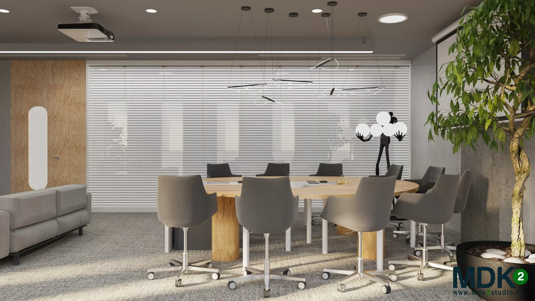 Office meeting room — design interior MDK² Studio