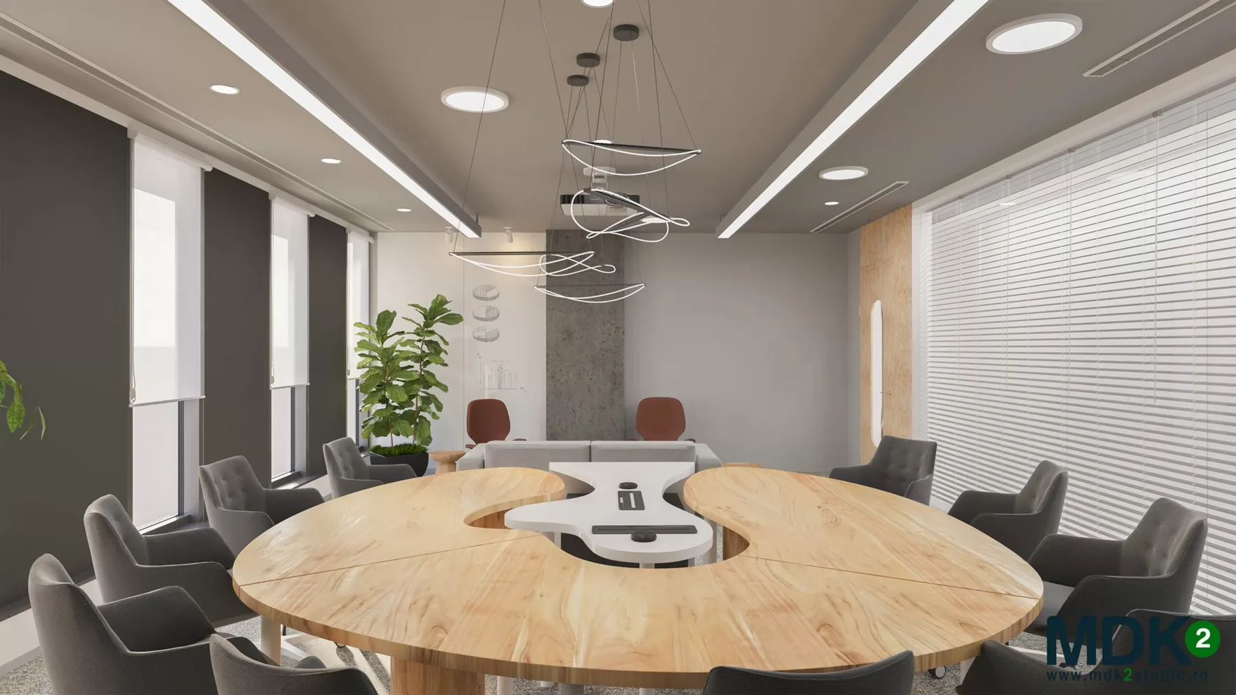 Office meeting room — design interior MDK² Studio